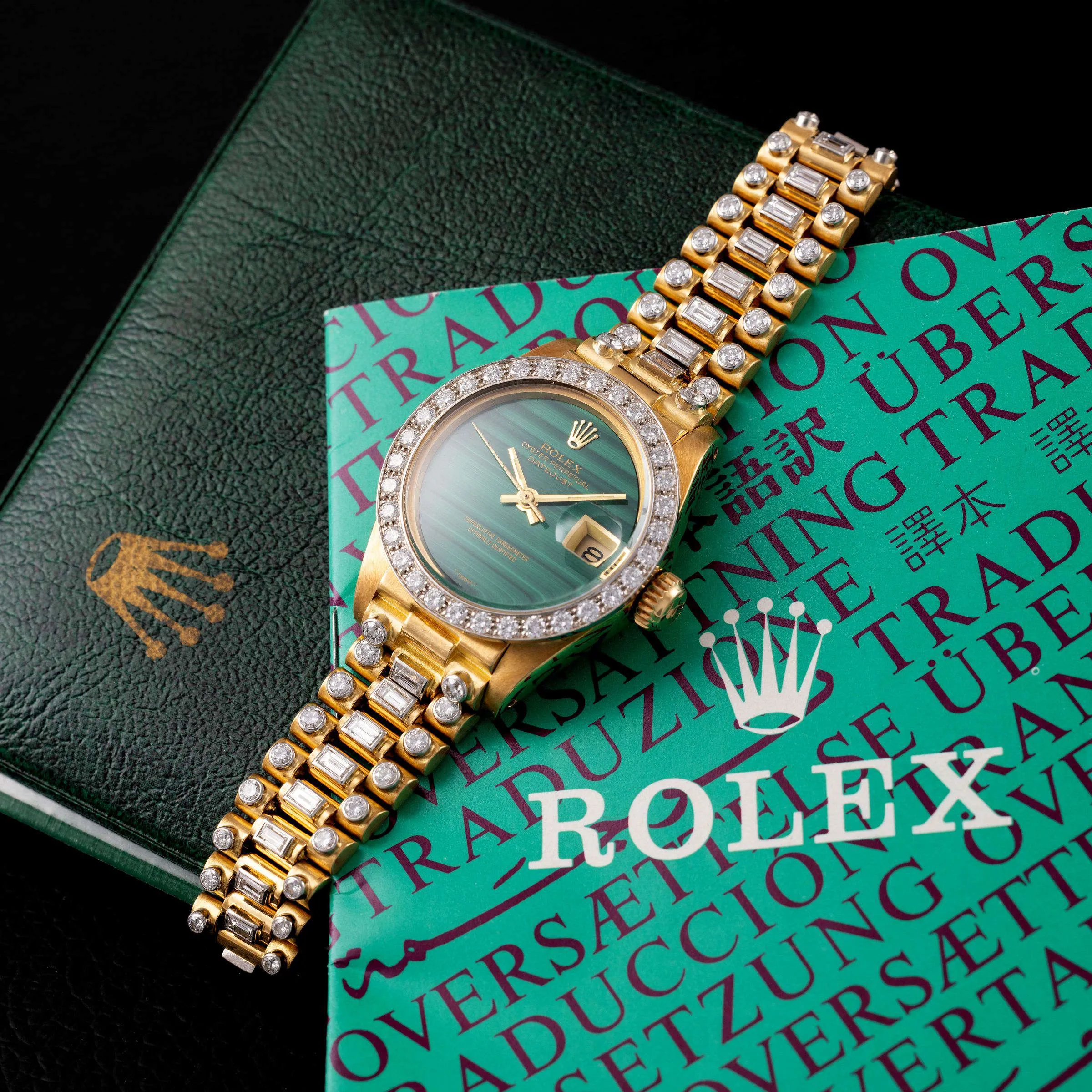 Rolex Lady-Datejust 69138 25mm Yellow gold Malachite 8