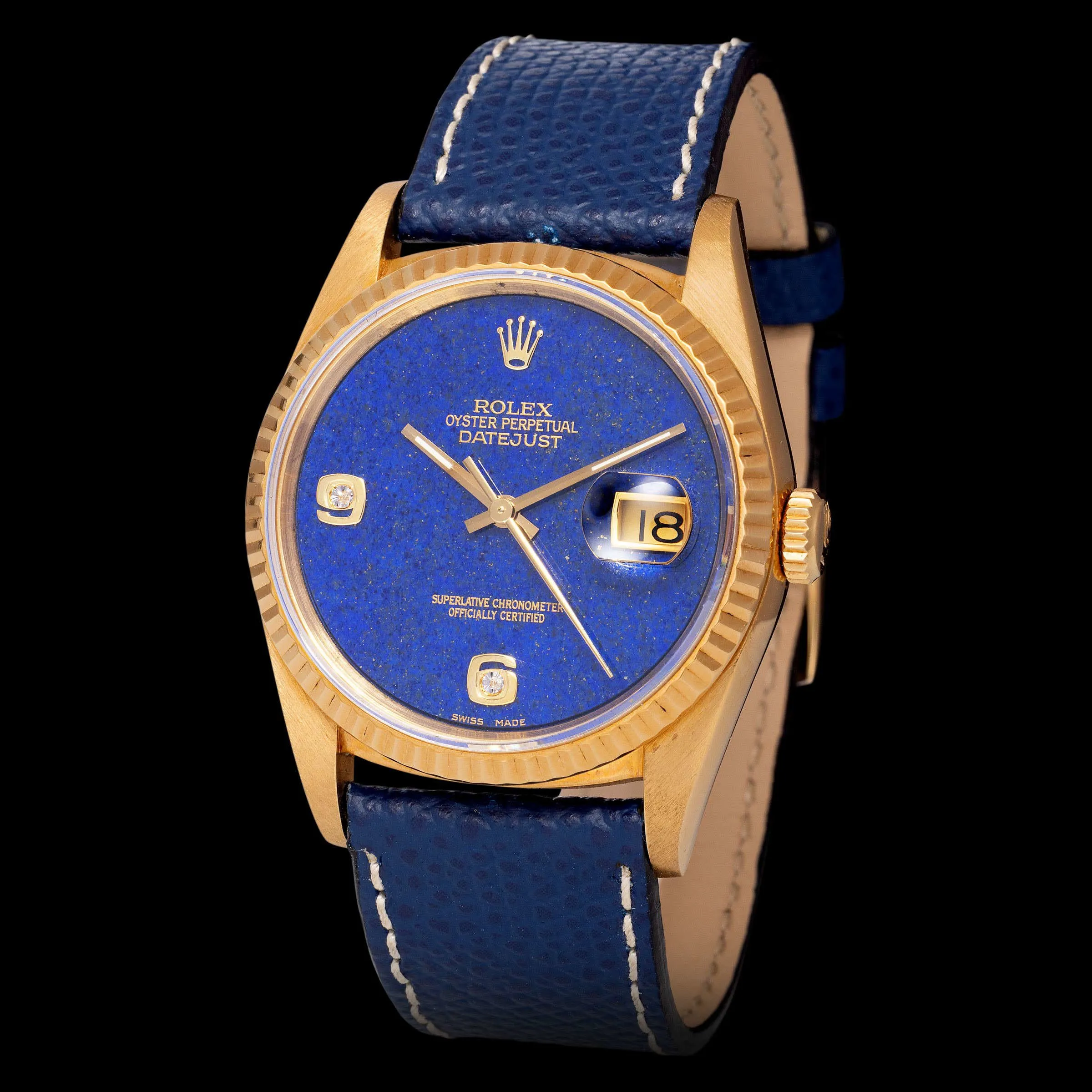 Rolex Datejust 36 16238 36mm Yellow gold Lapis lazuli