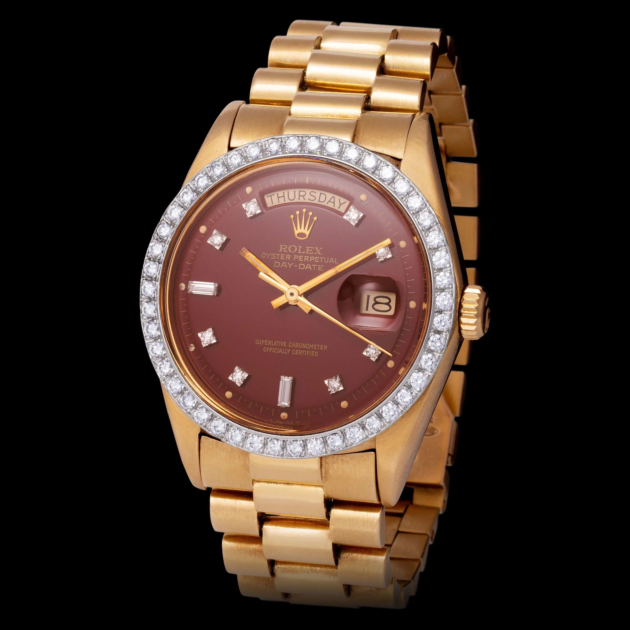 Rolex Day-Date 36 1804 36mm Yellow gold Burgundy