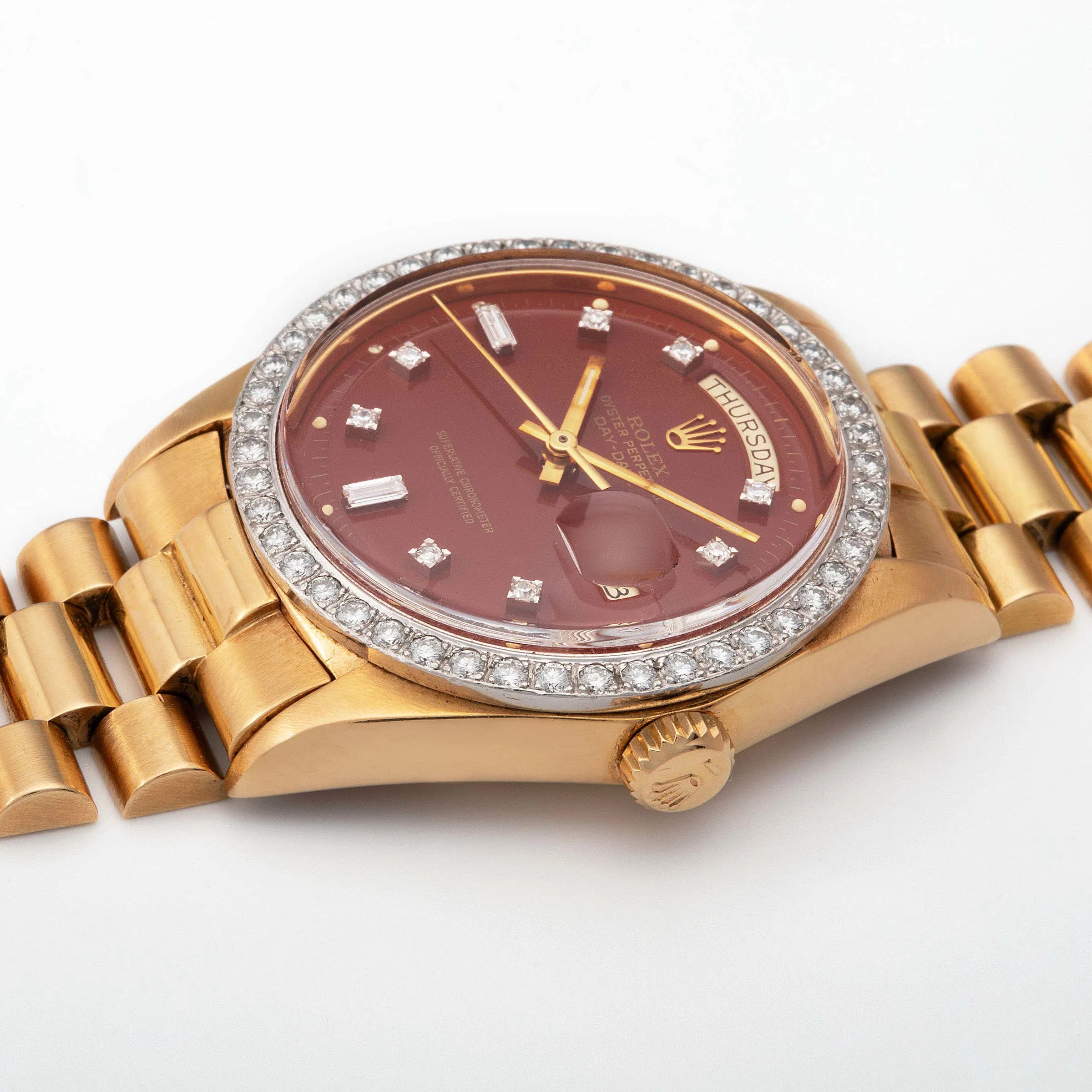 Rolex Day-Date 36 1804 36mm Yellow gold Burgundy 4