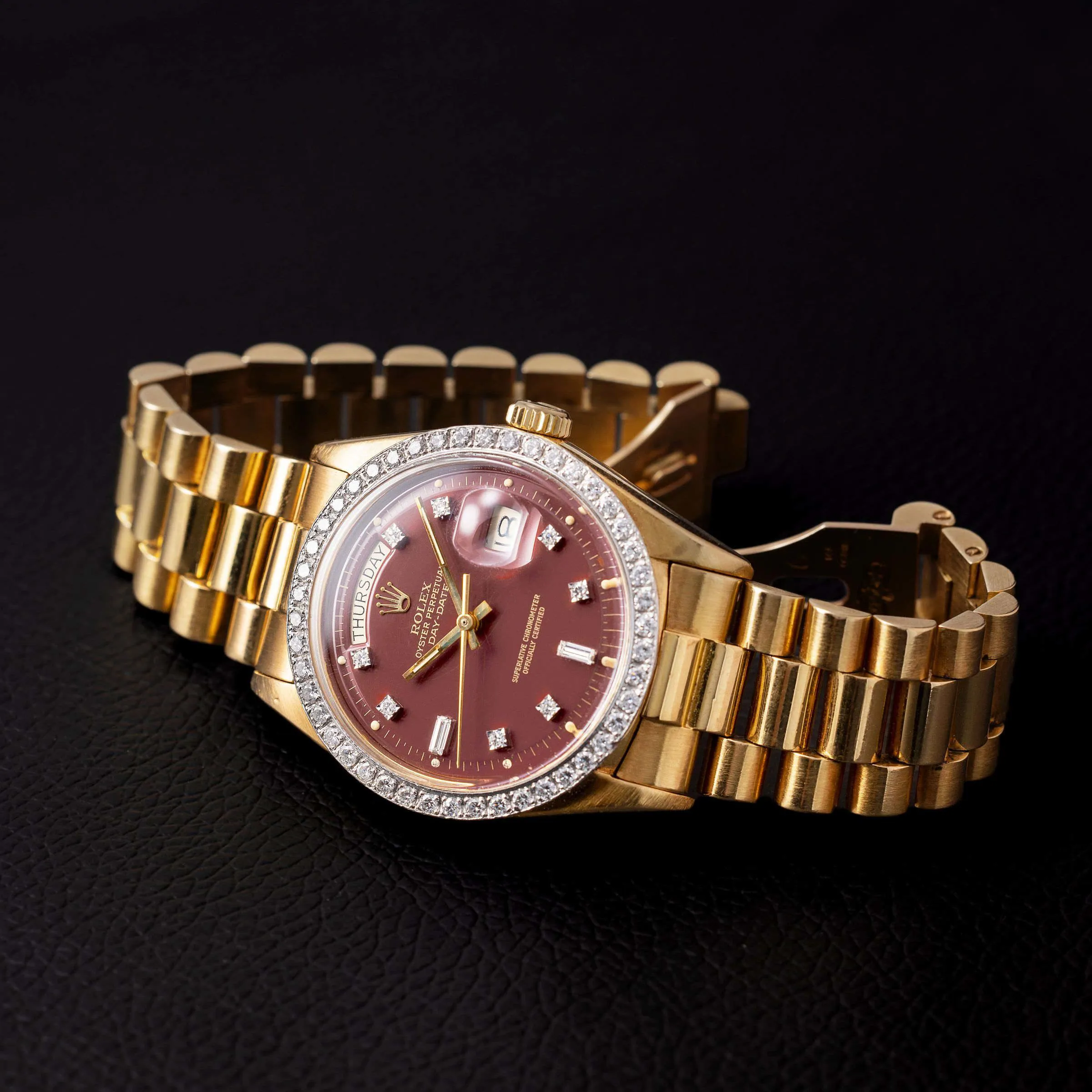 Rolex Day-Date 36 1804 36mm Yellow gold Burgundy 6