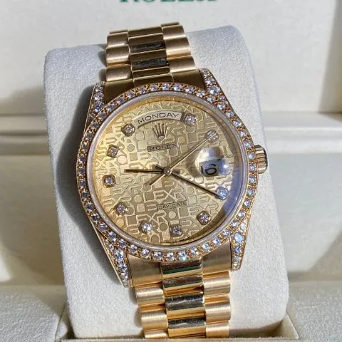 Rolex Day-Date 36 118338 36mm Yellow gold Champagne