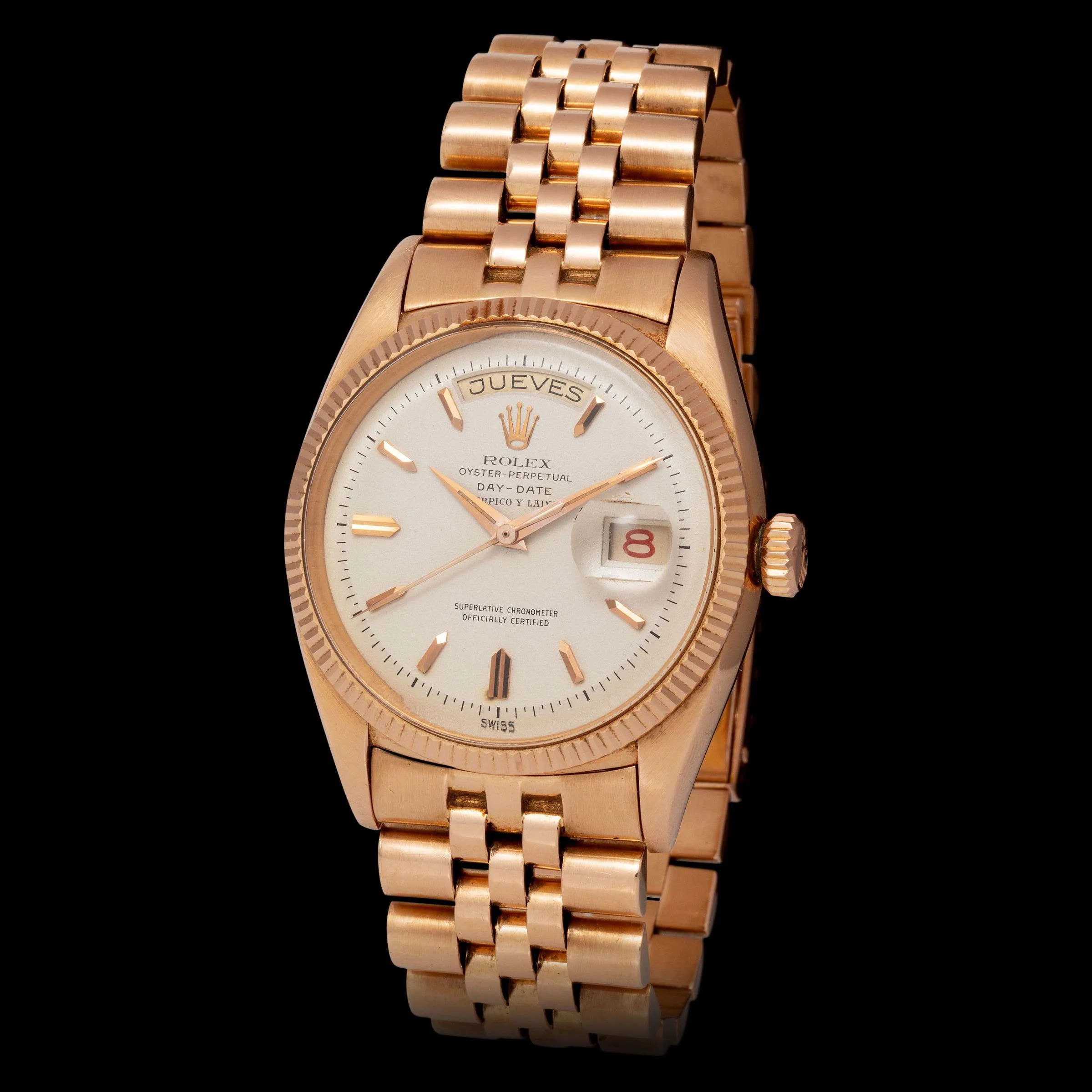 Rolex Day-Date 6611 36mm Rose gold Silver