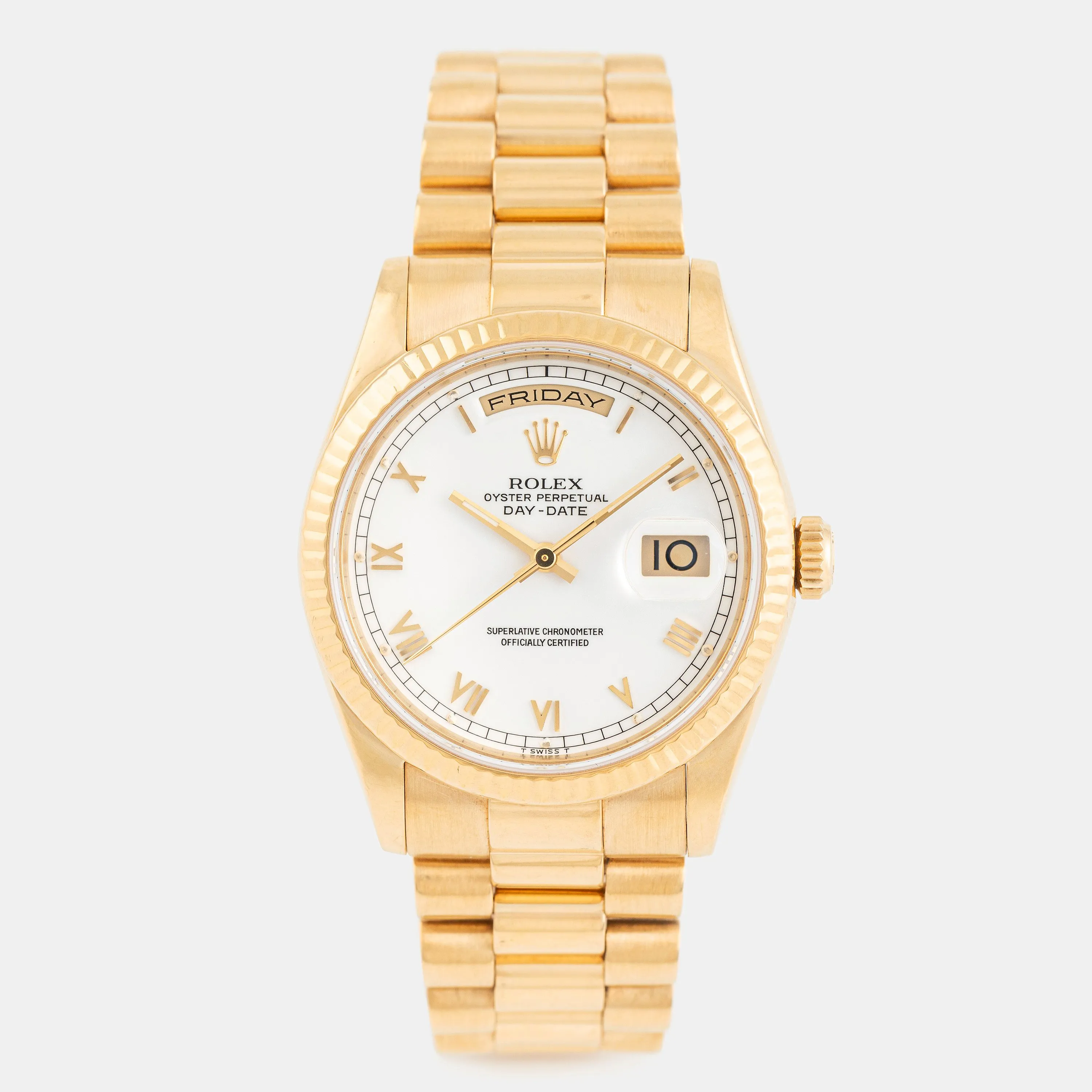 Rolex Day-Date 36 118238 36mm Yellow gold White