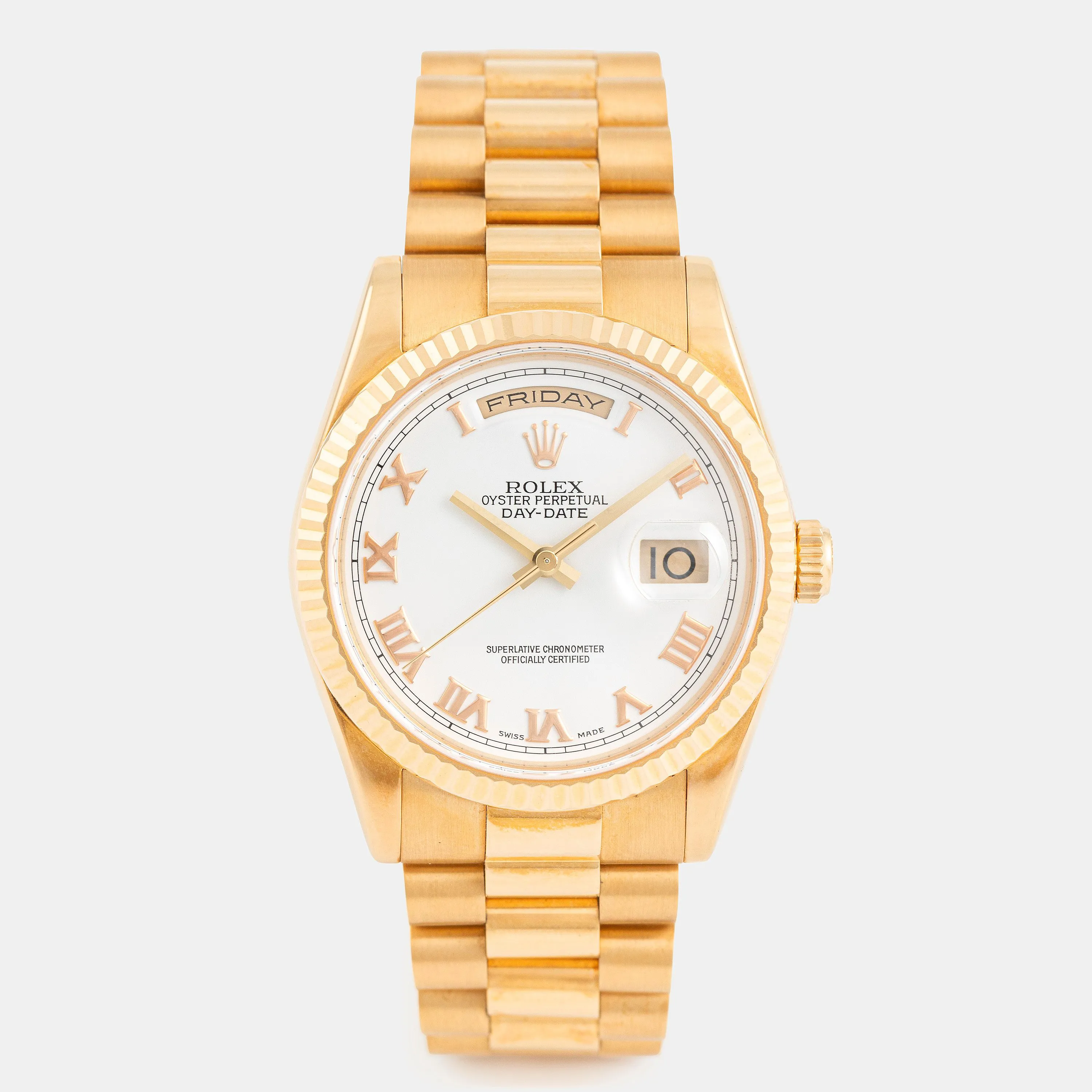 Rolex Day-Date 36 118238 36mm Yellow gold Silver