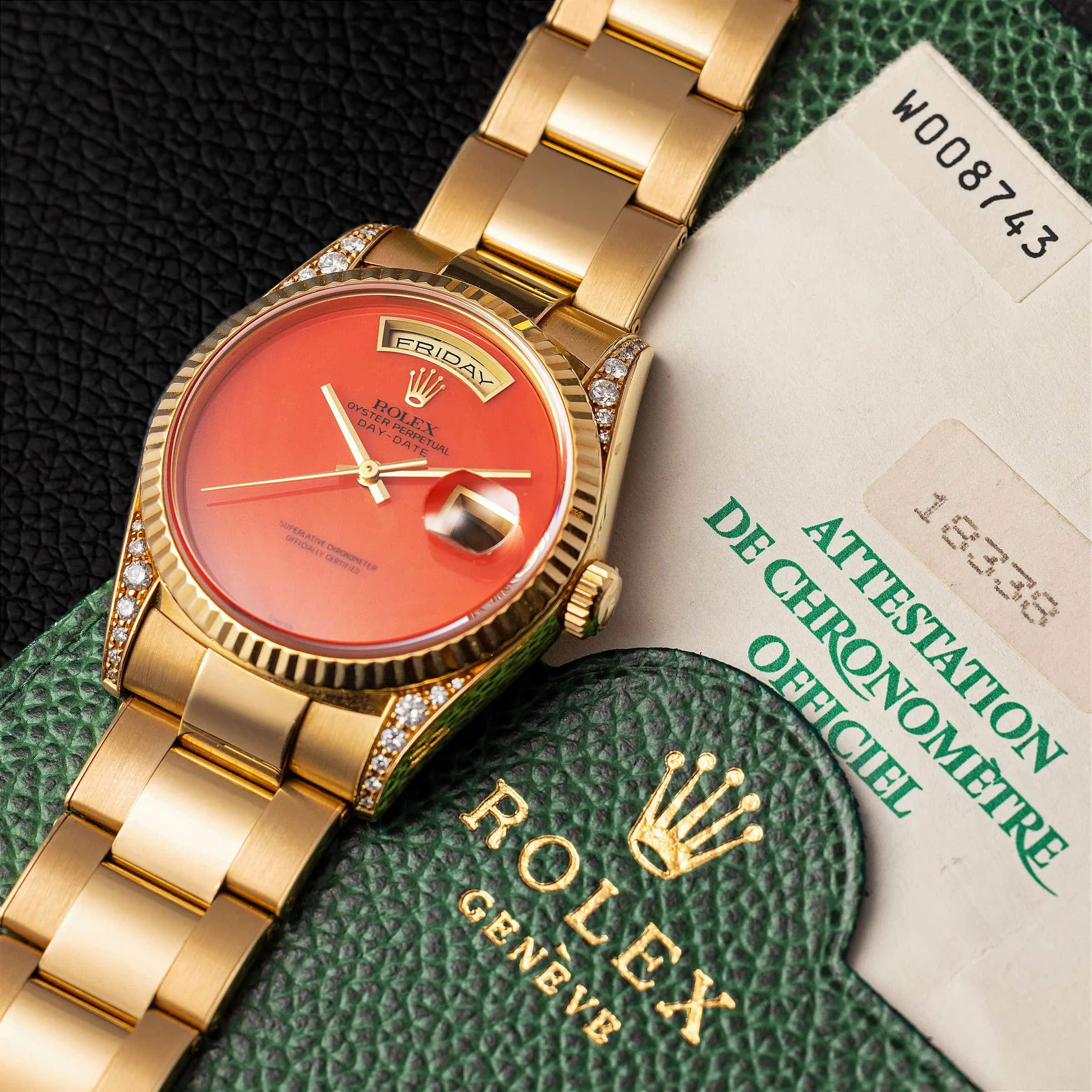 Rolex Day-Date 36 18338 36mm Yellow gold Orange 4