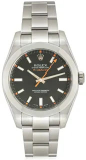 Rolex Milgauss 116400 Stainless steel Black Baton