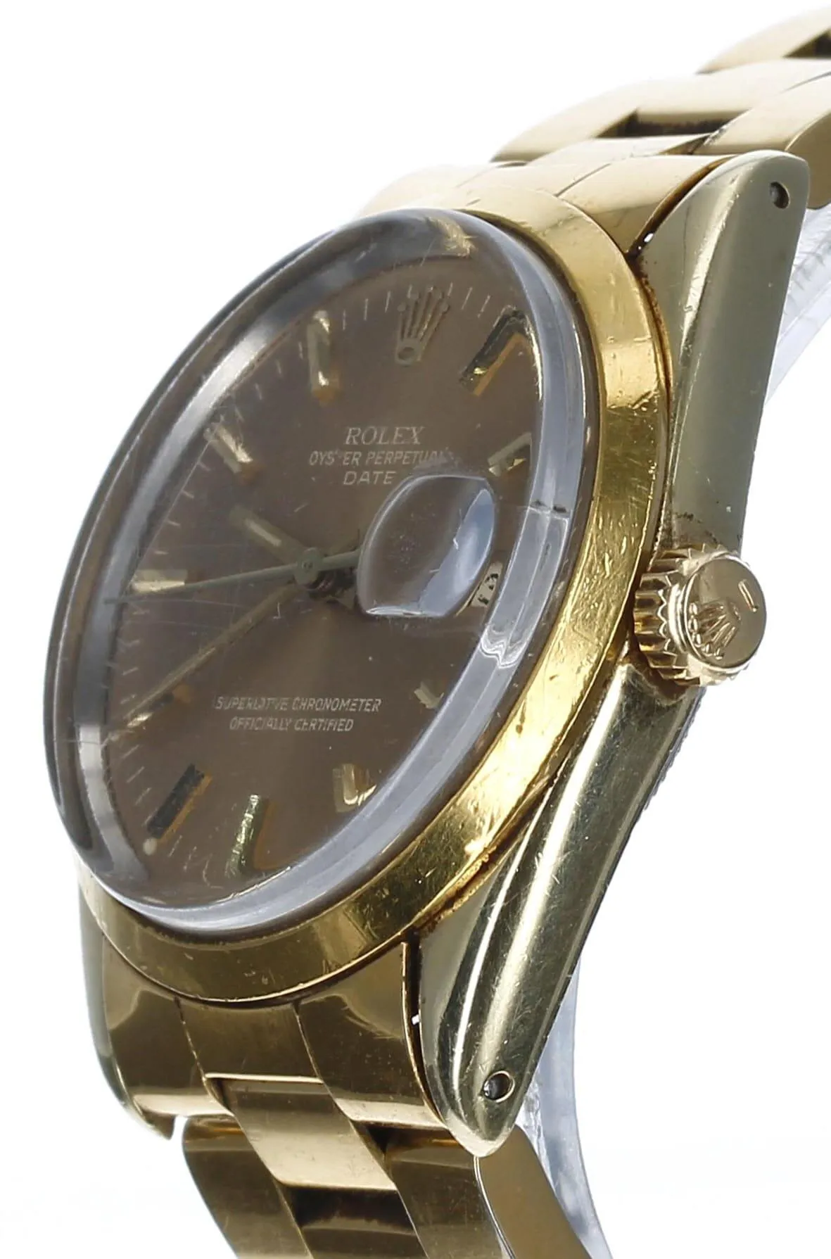 Rolex Oyster Perpetual Date 15505 34mm Gold-plated Black 4