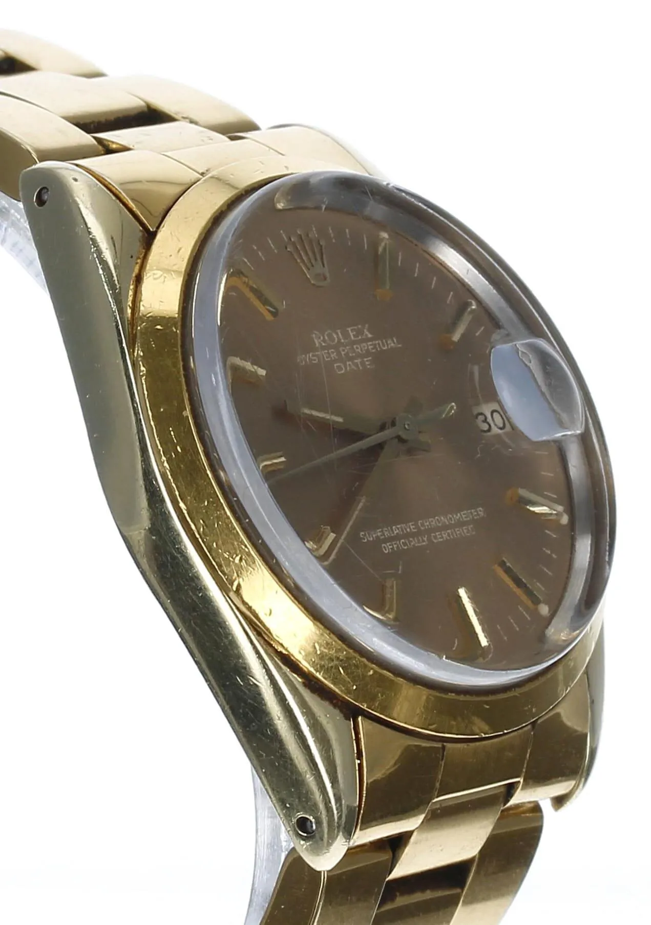 Rolex Oyster Perpetual Date 15505 34mm Gold-plated Black 1