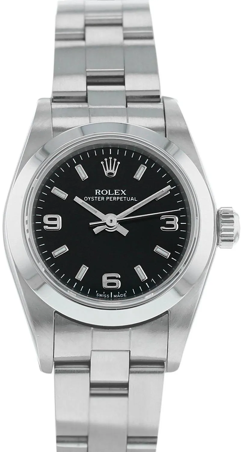 Rolex Oyster Perpetual 76080 26mm Stainless steel Black