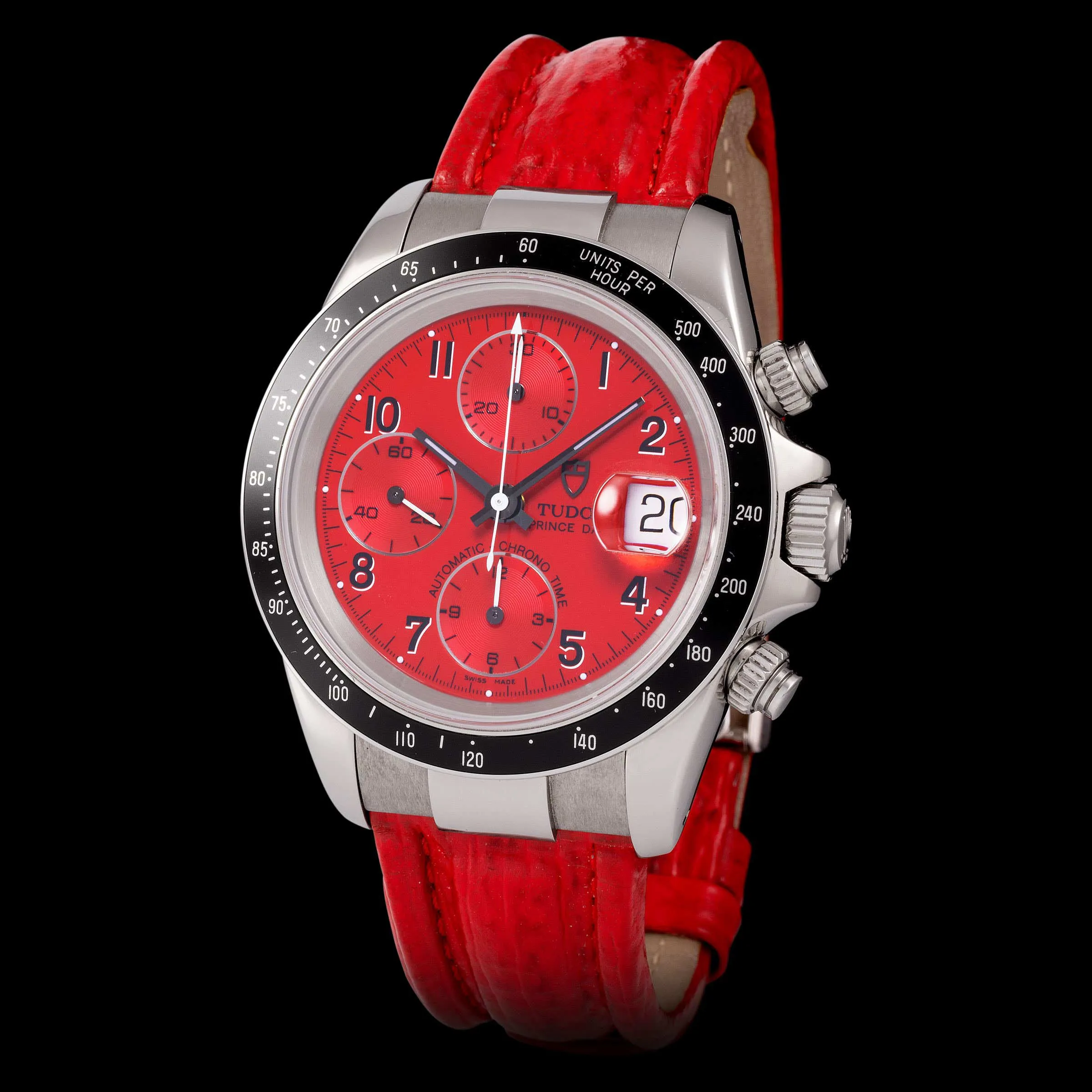 Tudor Prince Date 79280 40mm Stainless steel Red