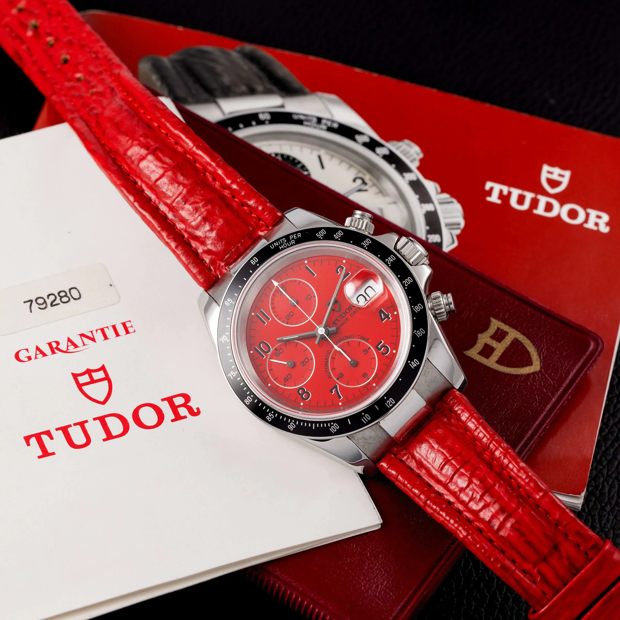 Tudor Prince Date 79280 40mm Stainless steel Red 6