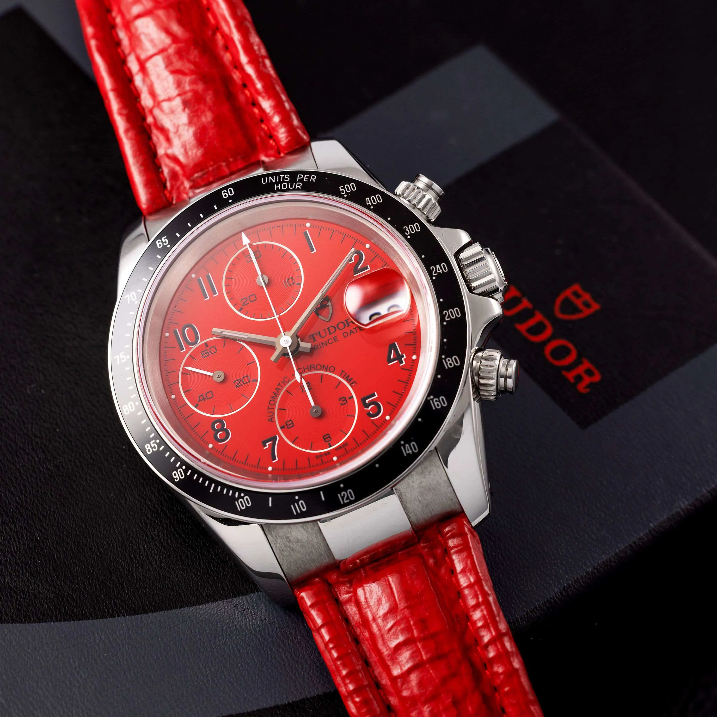 Tudor Prince Date 79280 40mm Stainless steel Red 7