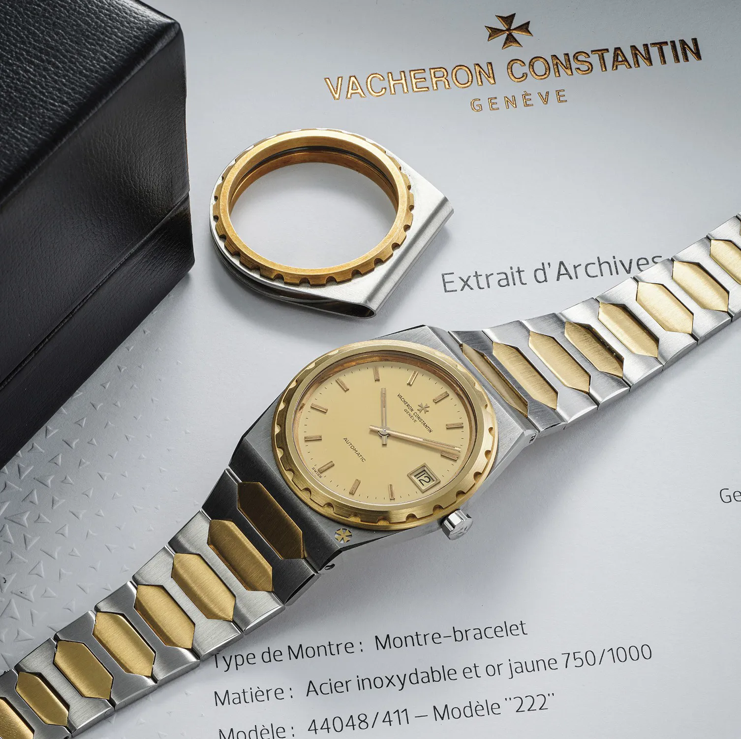 Vacheron Constantin 222 448048/411 37mm Yellow gold and Stainless steel Champagne 1