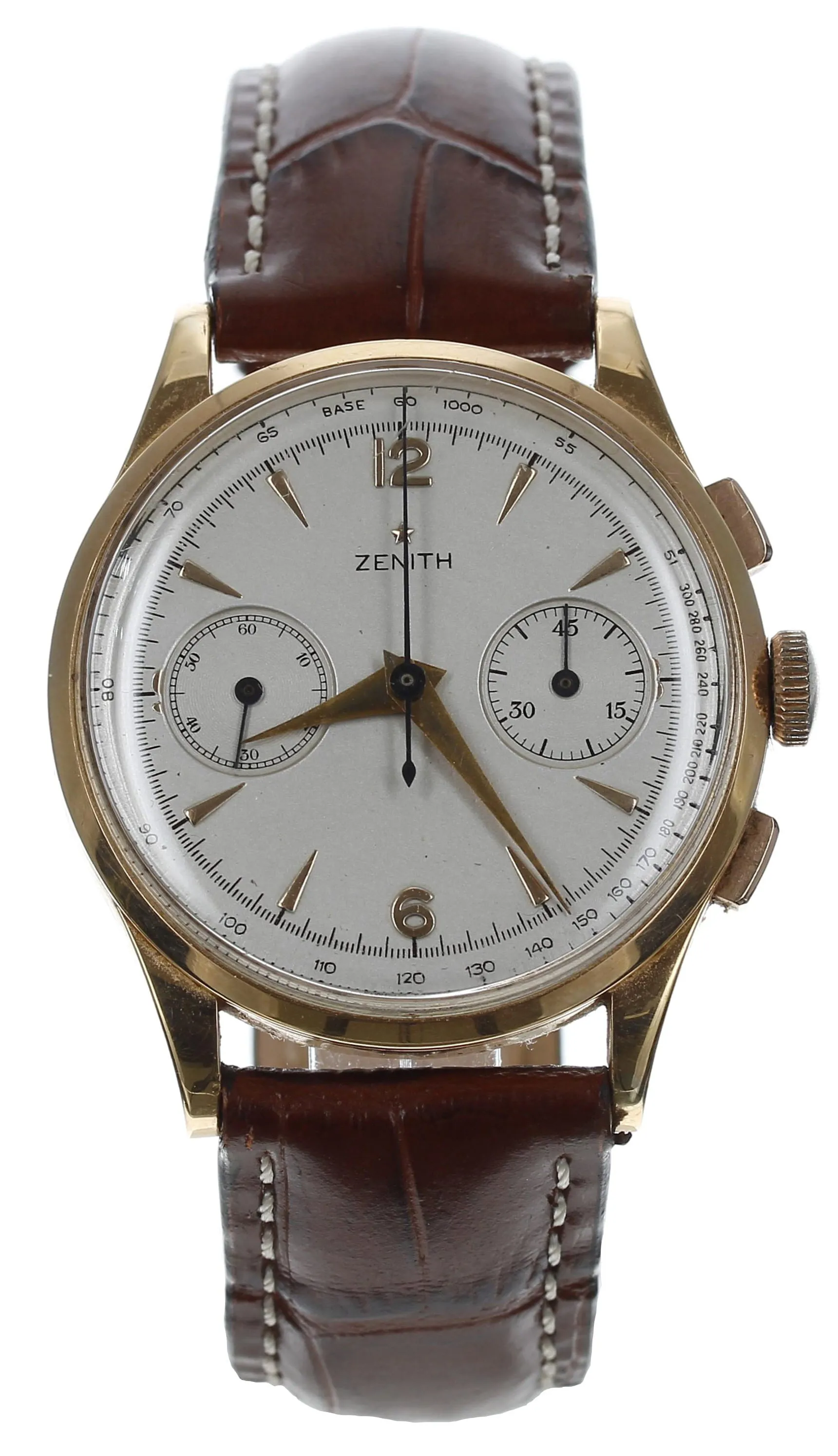 Zenith Chronograph 38mm Yellow gold Silver