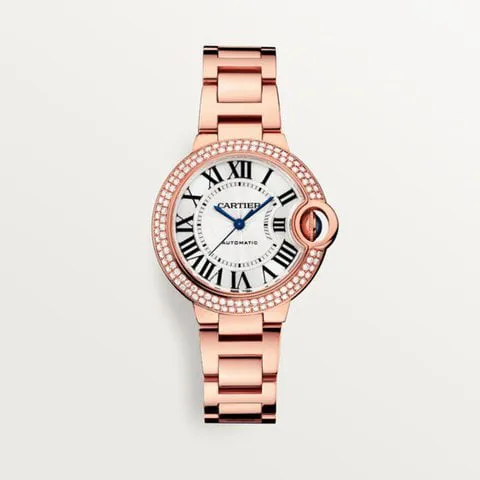 Cartier Ballon Bleu de Cartier WJBB0066 33mm Rose gold Silver