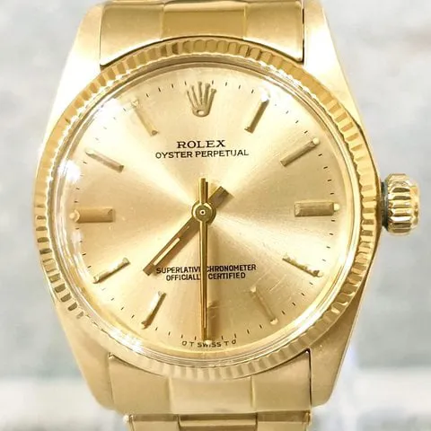 Rolex Oyster Perpetual 31 6751 34mm Yellow gold Champagne