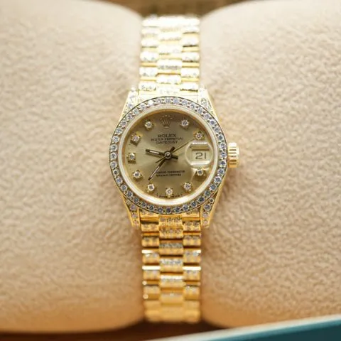 Rolex Lady-Datejust 69178 26mm Yellow gold Champagne