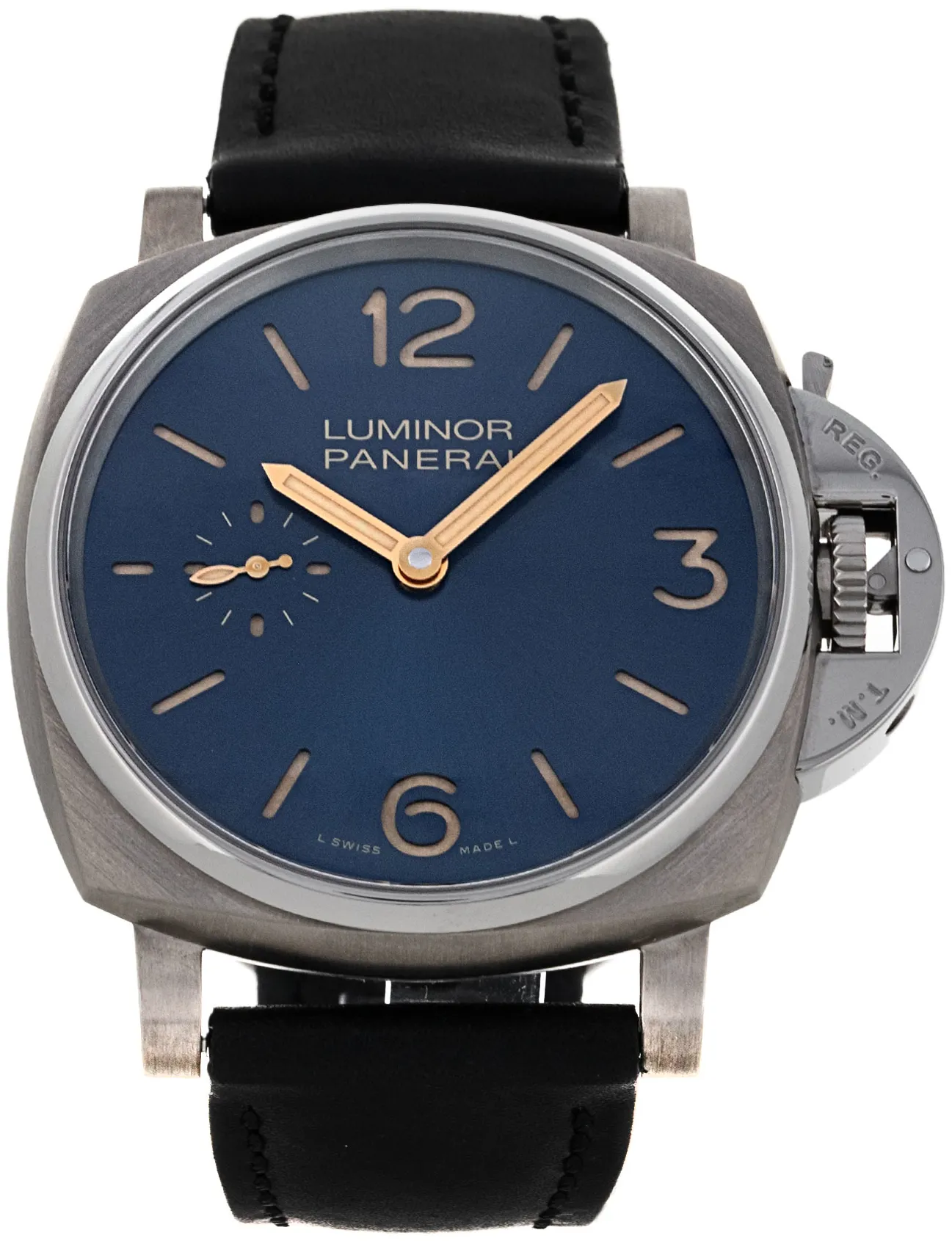 Panerai Luminor Due PAM 00728 42mm Titanium Blue Quarter Arabic