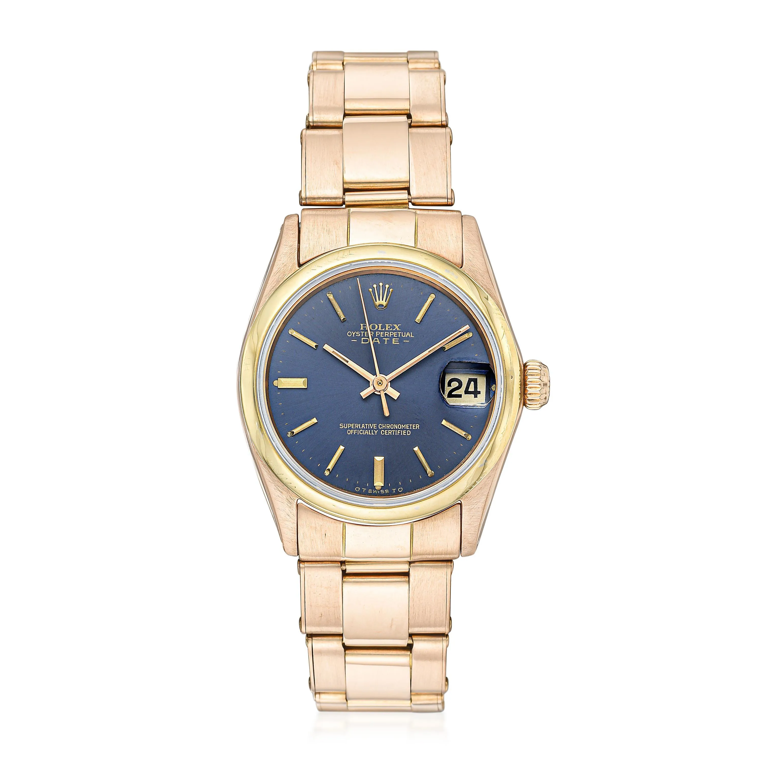 Rolex Datejust 6627 30mm Yellow gold Blue