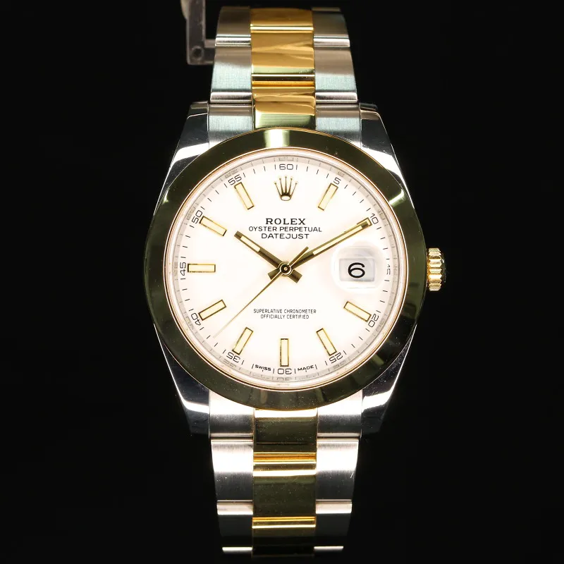 Rolex Datejust 41 126303 41mm Yellow gold and Stainless steel White