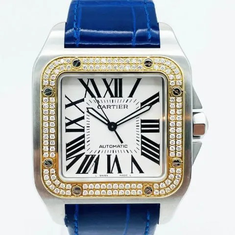 Cartier Santos 2656 38mm Yellow gold and Stainless steel White