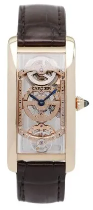 Cartier Tank Cintrée WHTA0008 46mm Rose gold Transparent