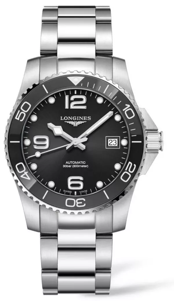 Longines HydroConquest L37804566 39mm Stainless steel Black