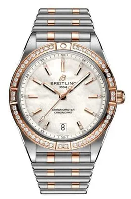 Breitling Chronomat U10380591A2U1 36mm Yellow gold and Stainless steel Mother-of-pearl