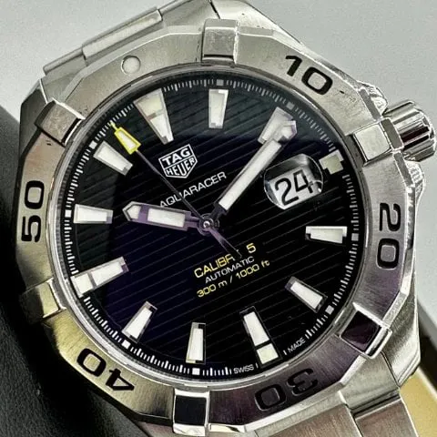 TAG Heuer Aquaracer WAY2110 43mm Stainless steel Black