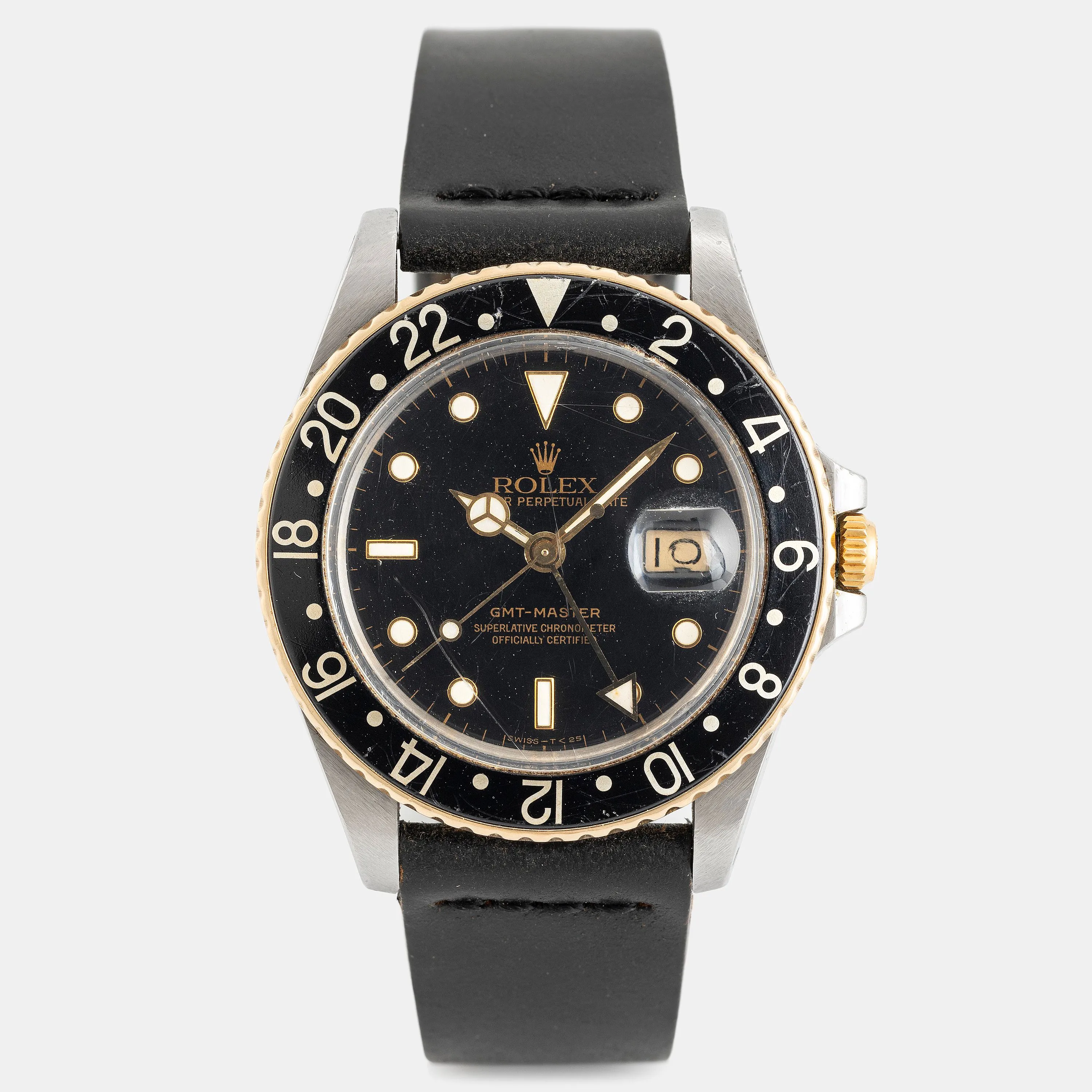 Rolex GMT-Master 16753 40mm Yellow gold and Stainless steel Black