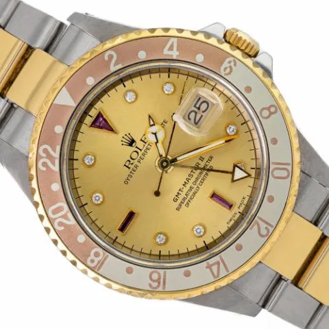 Rolex GMT-Master II 16713 40mm Yellow gold and Stainless steel Champagne