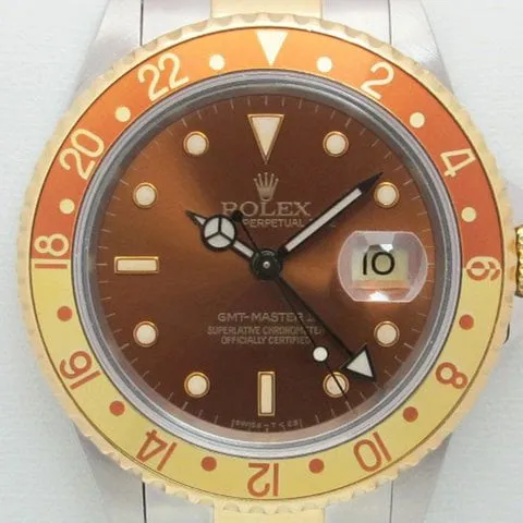 Rolex GMT-Master II 16713 40mm Yellow gold and Stainless steel Brown