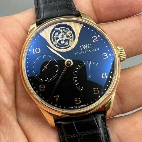 IWC Portuguese Tourbillon IW504210 44mm Rose gold Black