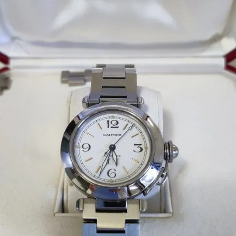 Cartier Pasha 2475 35mm Steel White