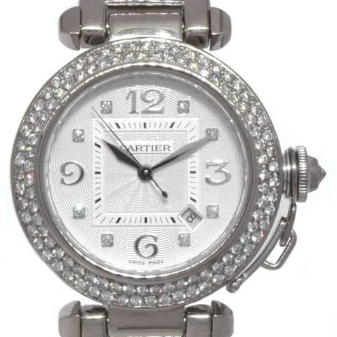 Cartier Pasha 2398 32mm White gold Silver