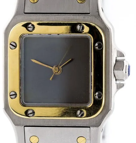 Cartier Santos 090213196 24mm Yellow gold and Stainless steel Gray