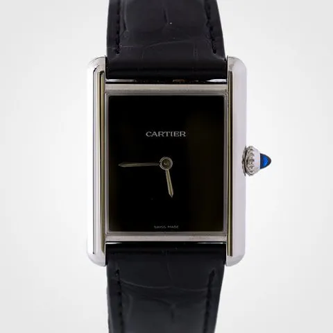 Cartier Tank WSTA0072 33.5mm Stainless steel Black