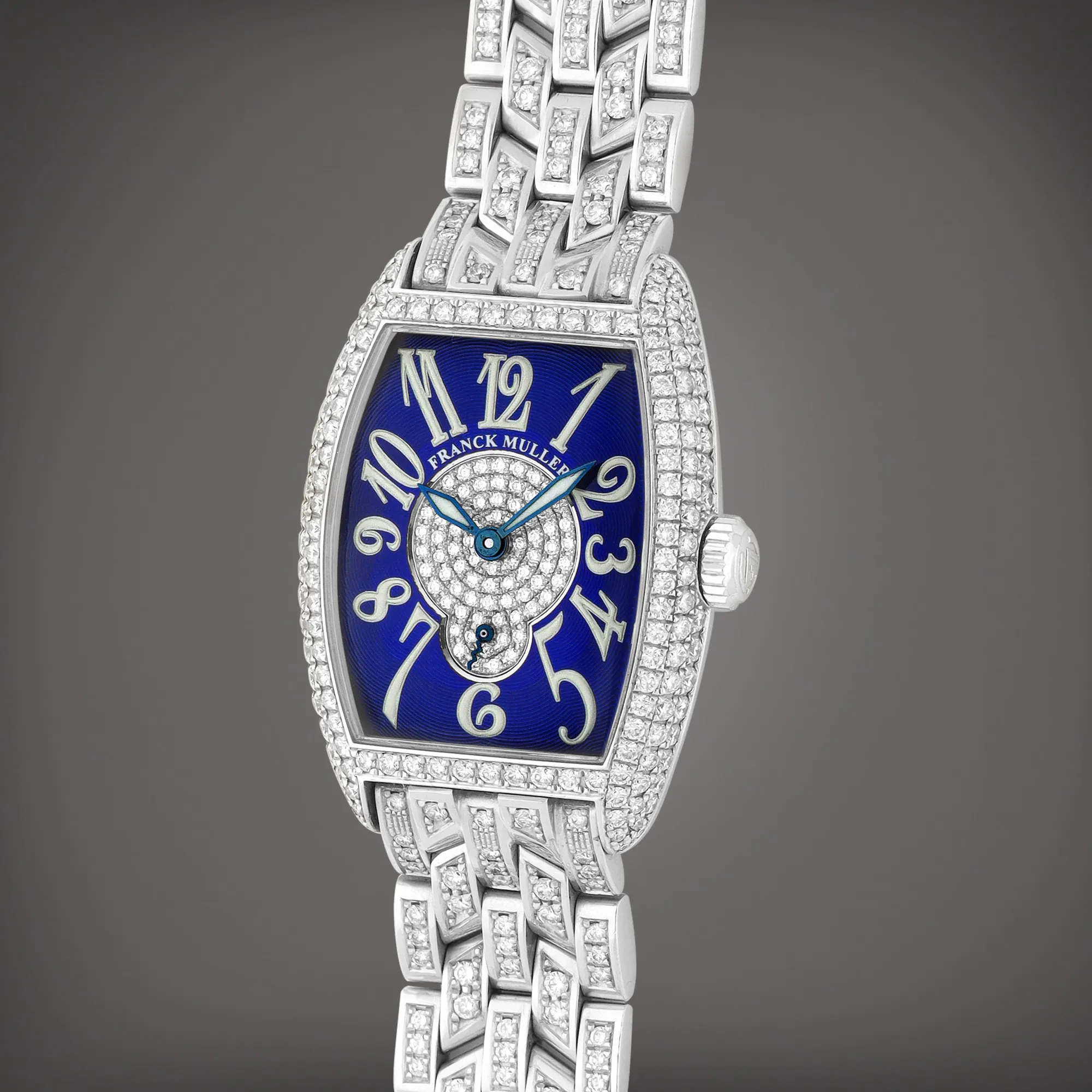 Franck Muller Cintree Curvex 1750 35mm White gold Blue 1