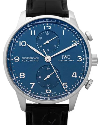 IWC Portuguese Chronograph IW371606 41mm Stainless steel Blue