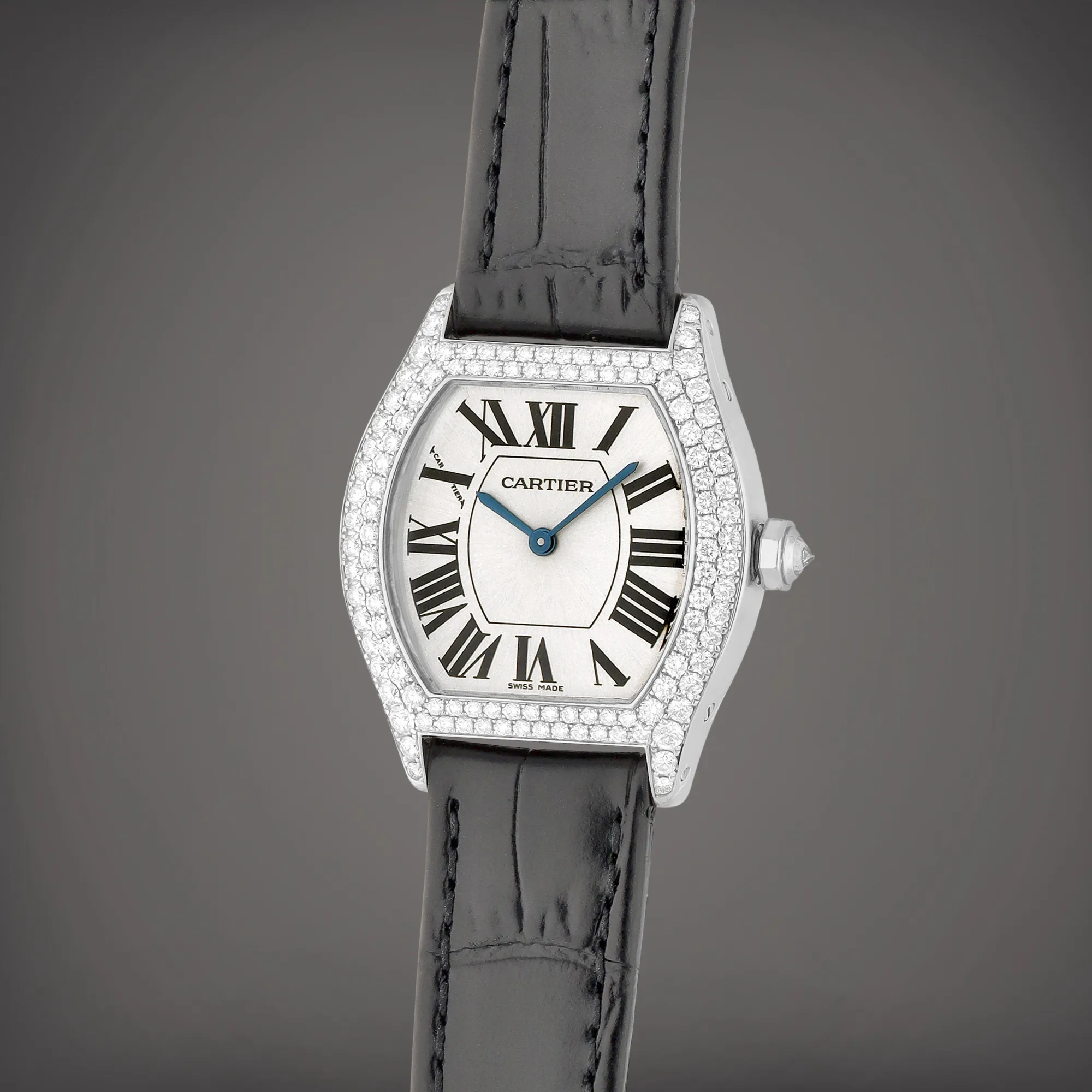 Cartier Tortue 2644 33.5mm White gold Silver 1