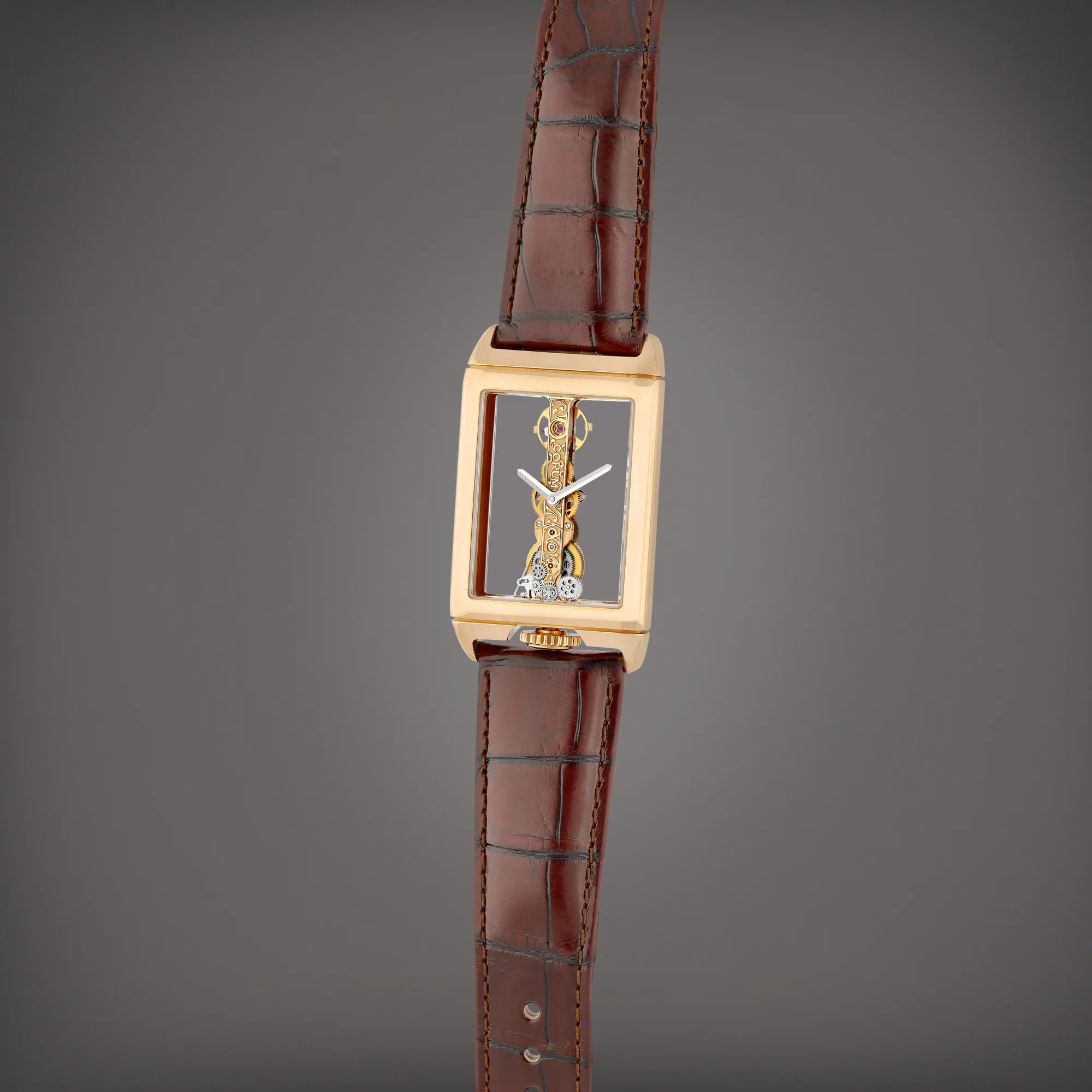 Corum Golden Bridge 05.0090 29.5mm Rose gold Skeletonized 1