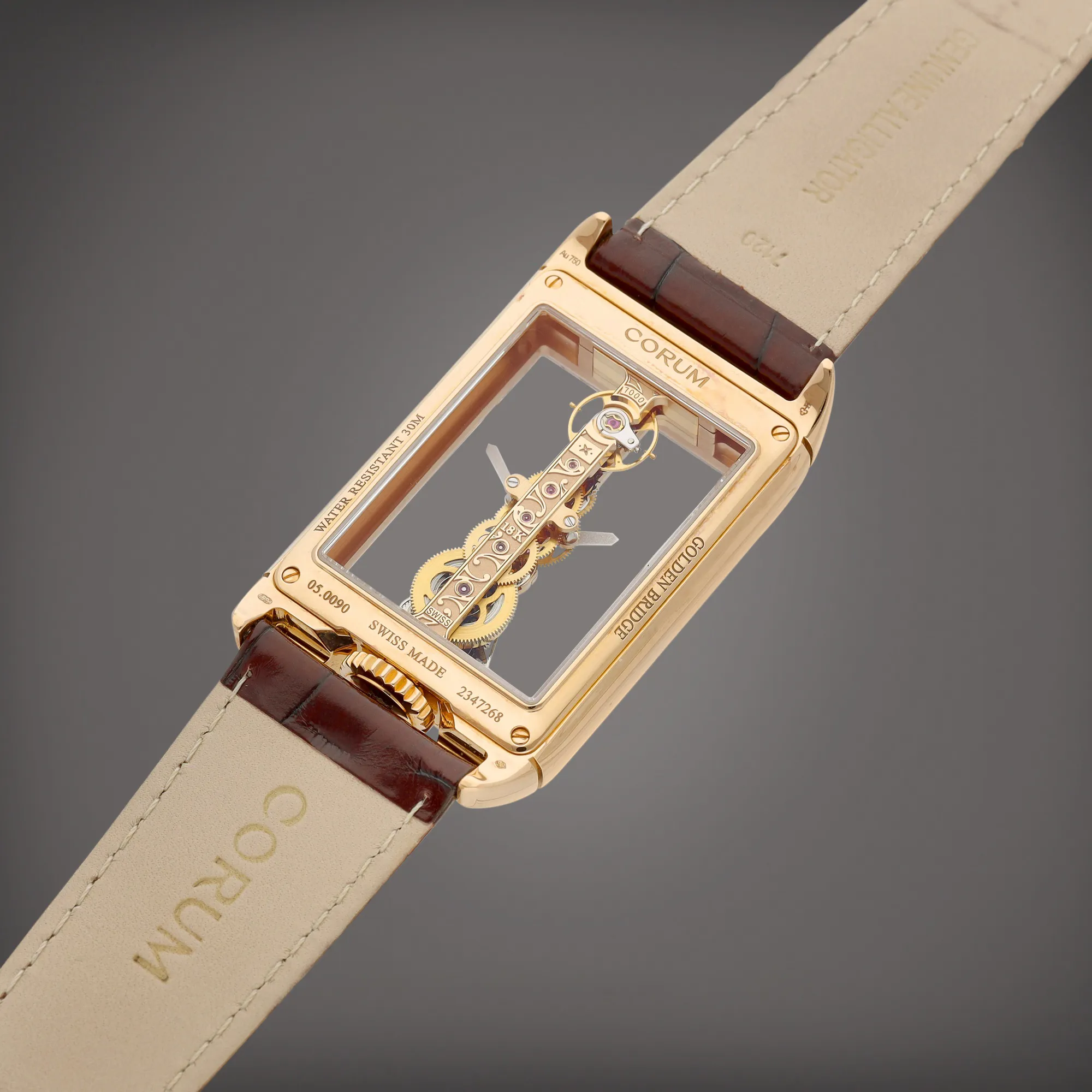 Corum Golden Bridge 05.0090 29.5mm Rose gold Skeletonized 4