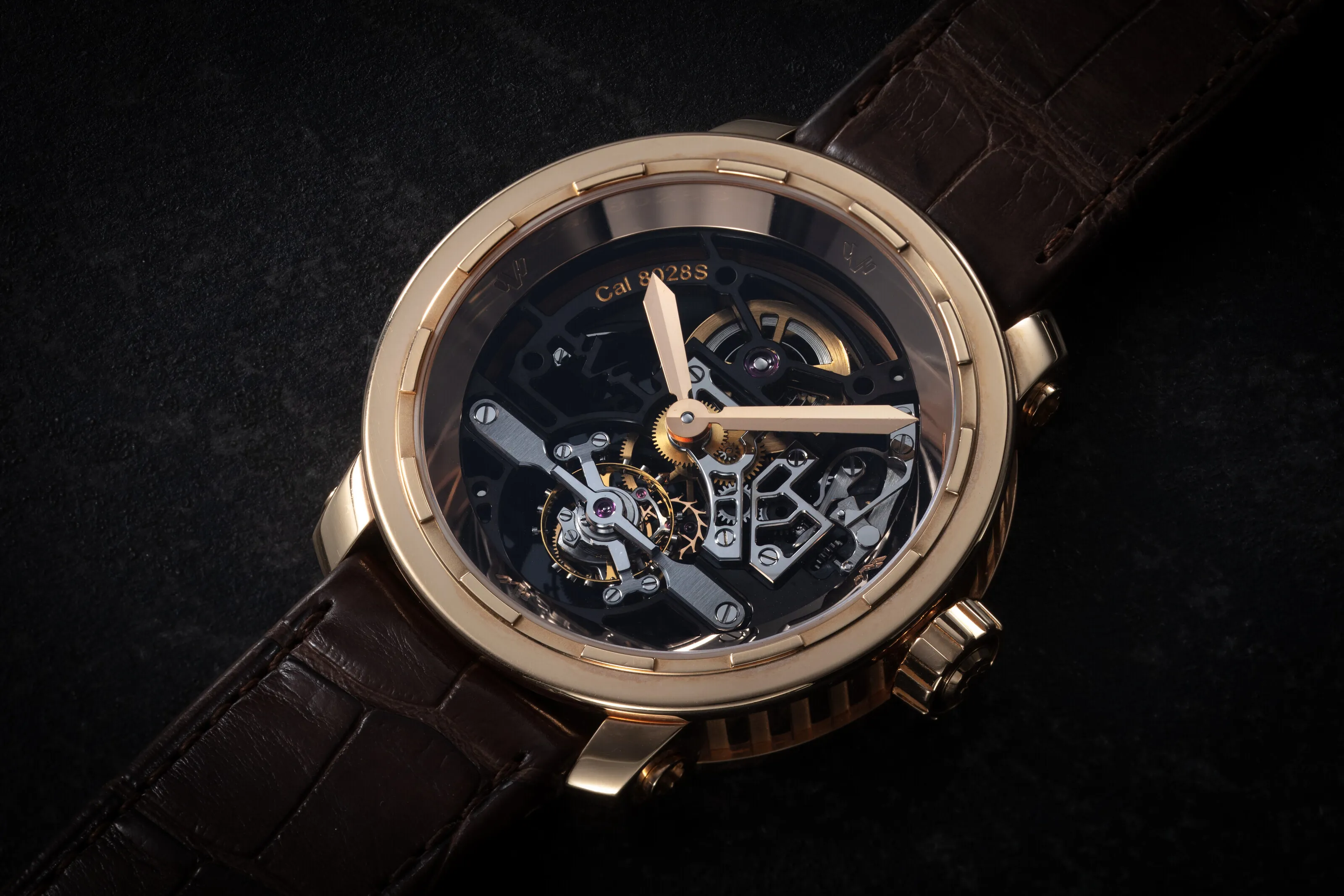 Dewitt Twenty-8-Eight 43mm Rose gold Skeletonized