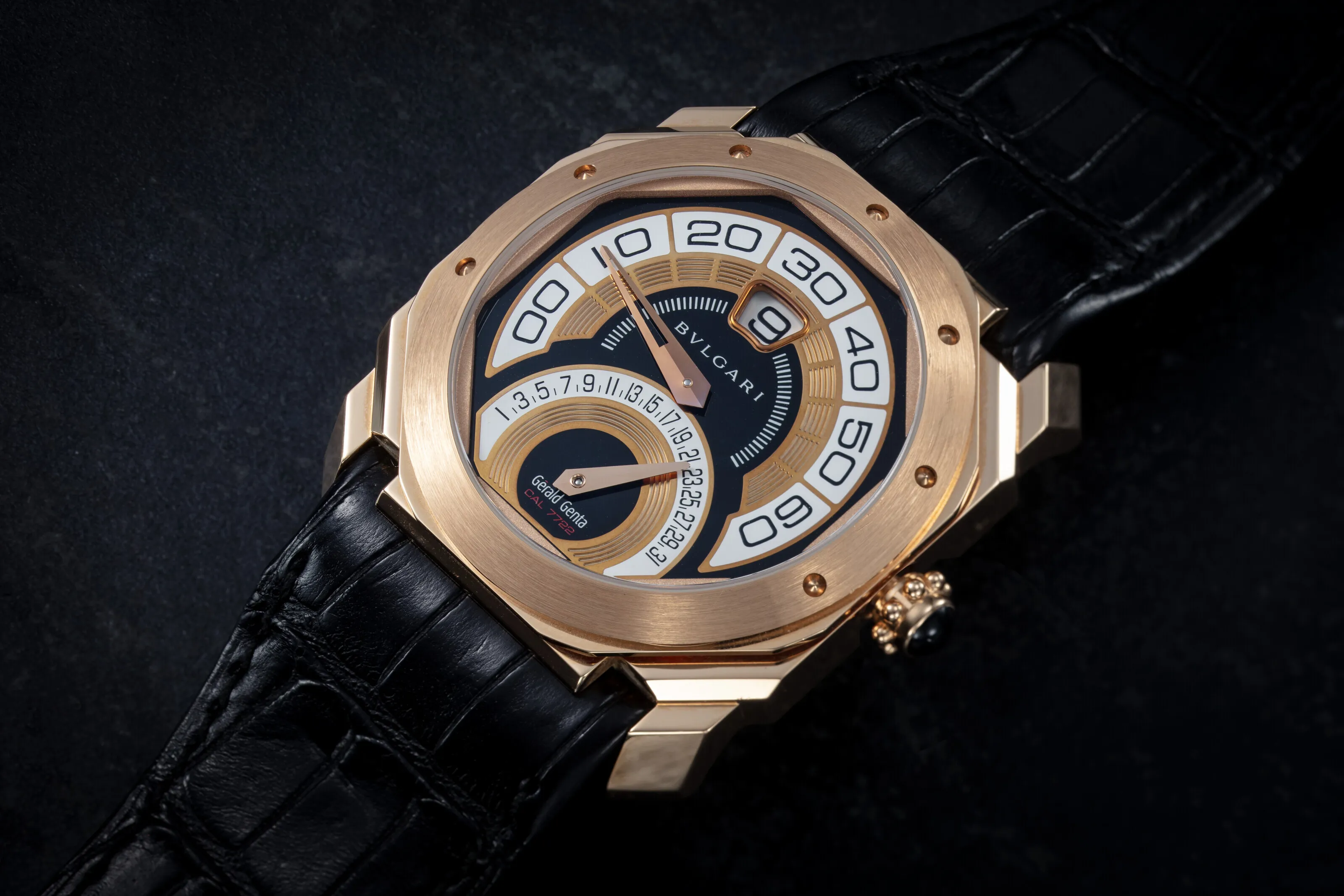 Gérald Genta Octo Bi-Retro 43mm Rose gold Black