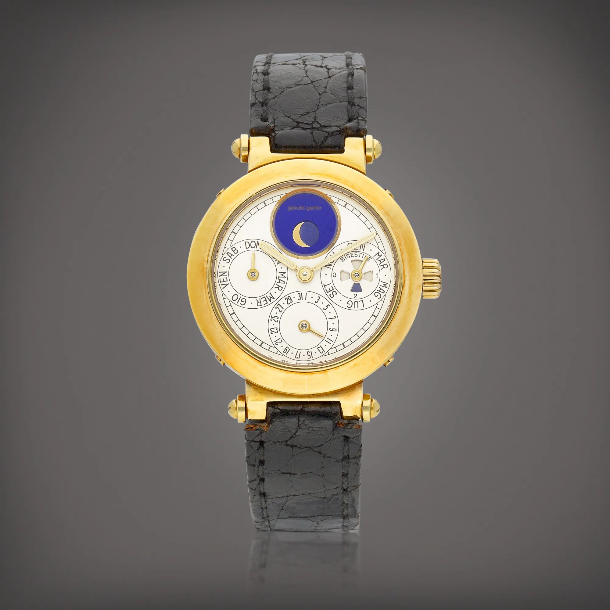 Gérald Genta Perpetual Calendar G31447 32mm Yellow gold Silver