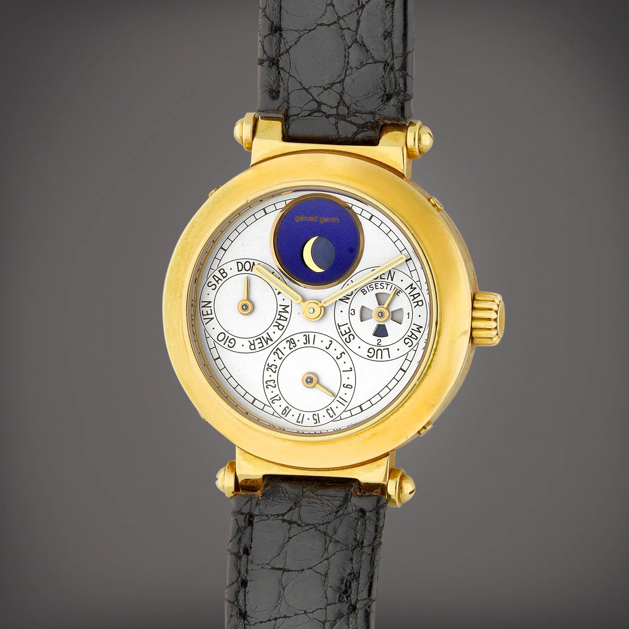 Gérald Genta Perpetual Calendar G31447 32mm Yellow gold Silver 1