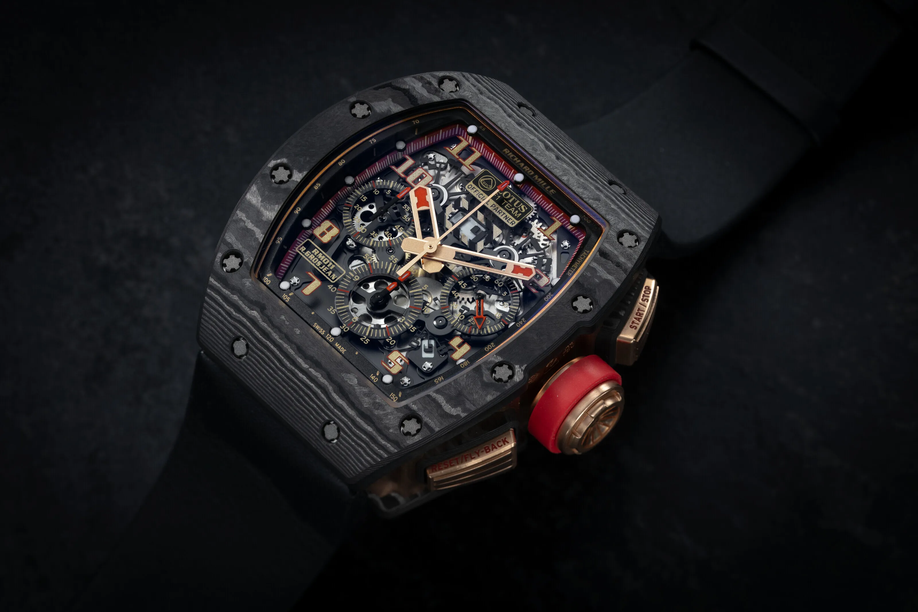 Richard Mille RM 011 RM 011 50mm Carbon fiber Skeletonized