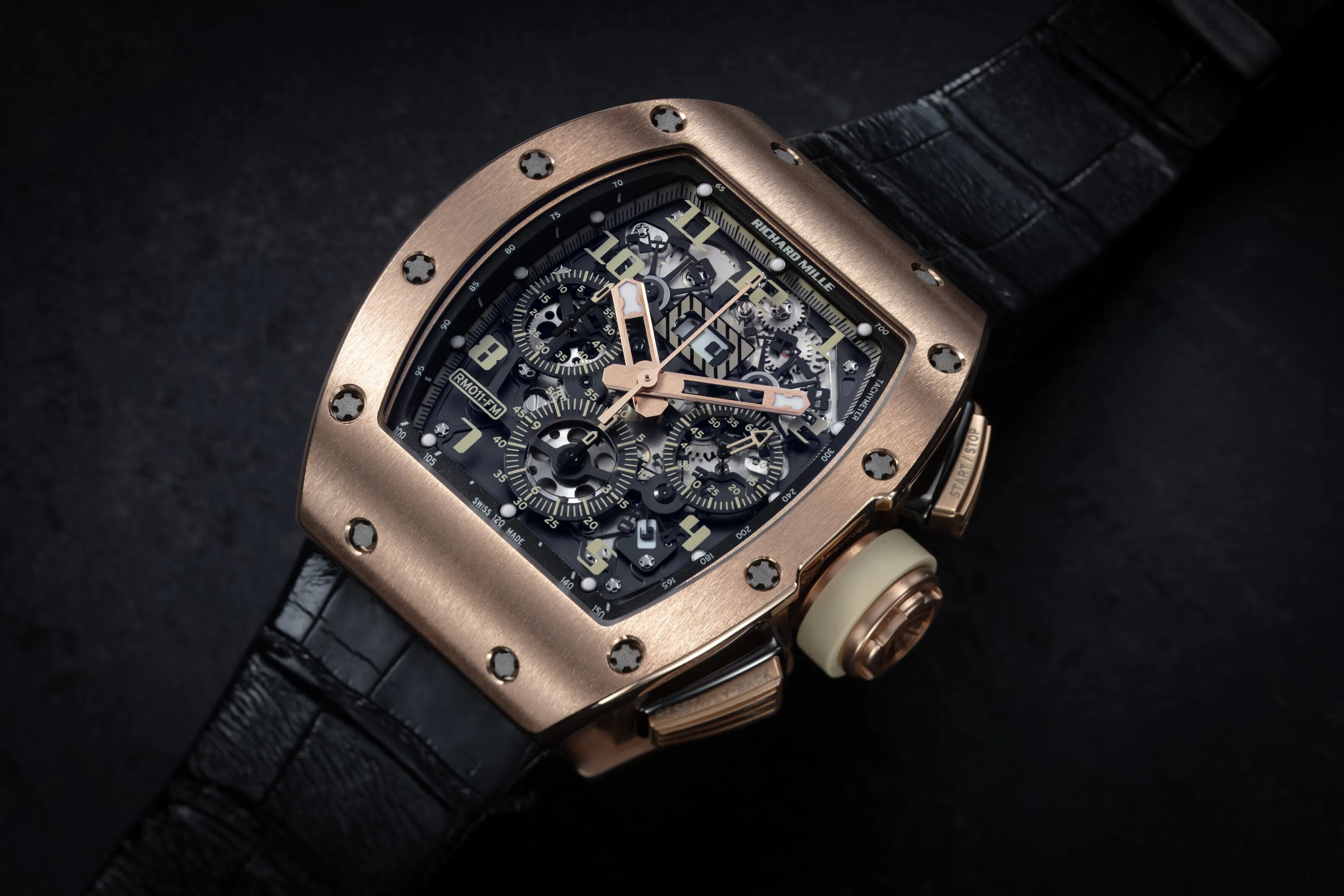 Richard Mille RM 011 40mm Rose gold Skeletonized