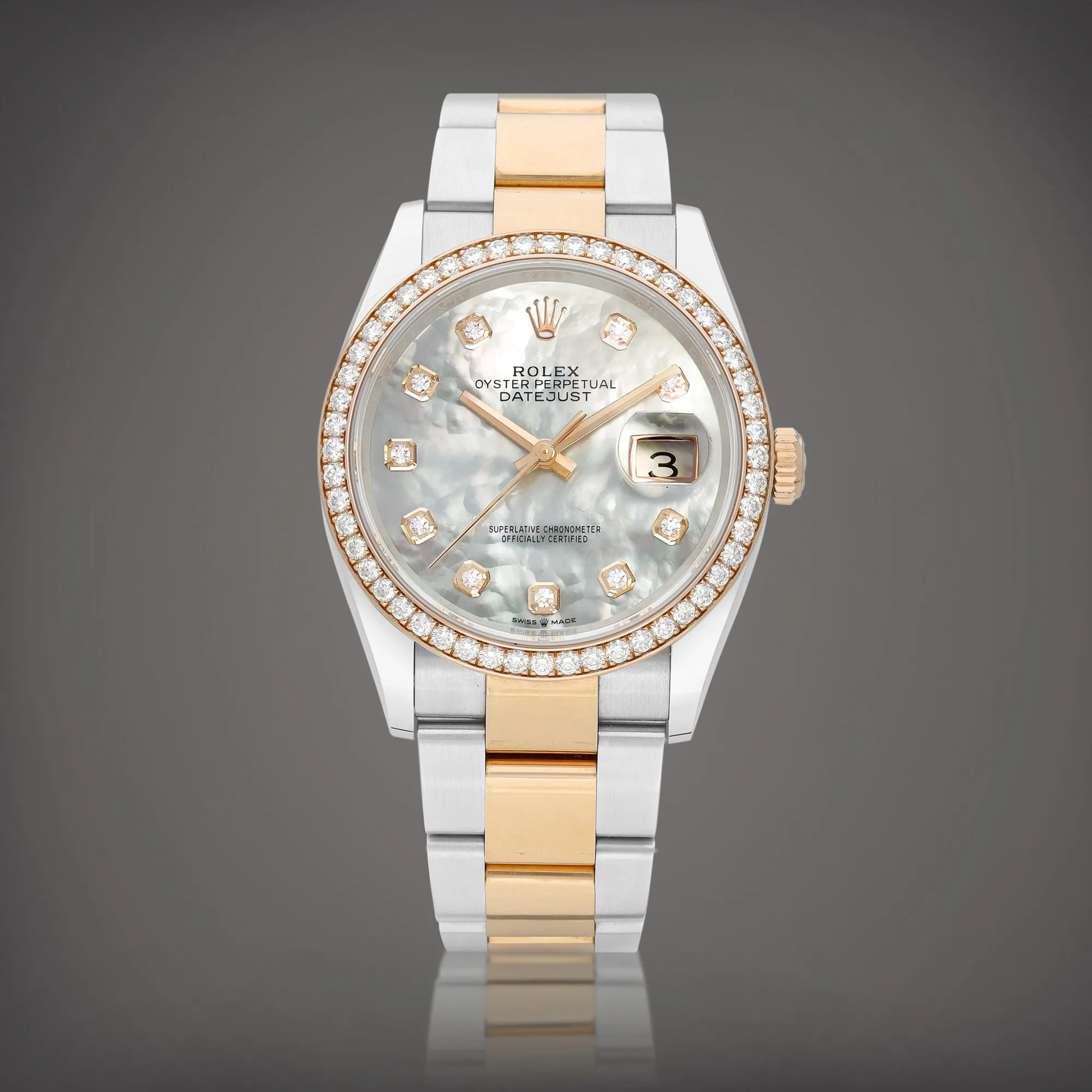 Rolex Datejust 36 126281 36mm Rose gold Mother-of-pearl